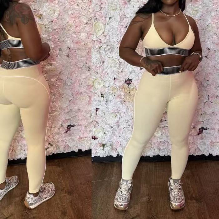 2 Piece Bra Top Yoga Pants Set