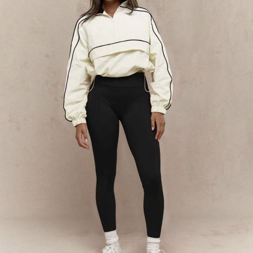 Long Sleeve Crop Top Yoga Pants Set