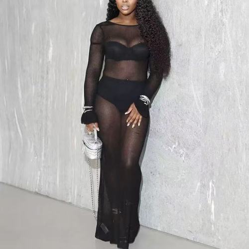 Knit Long Sleeve Maxi Dress