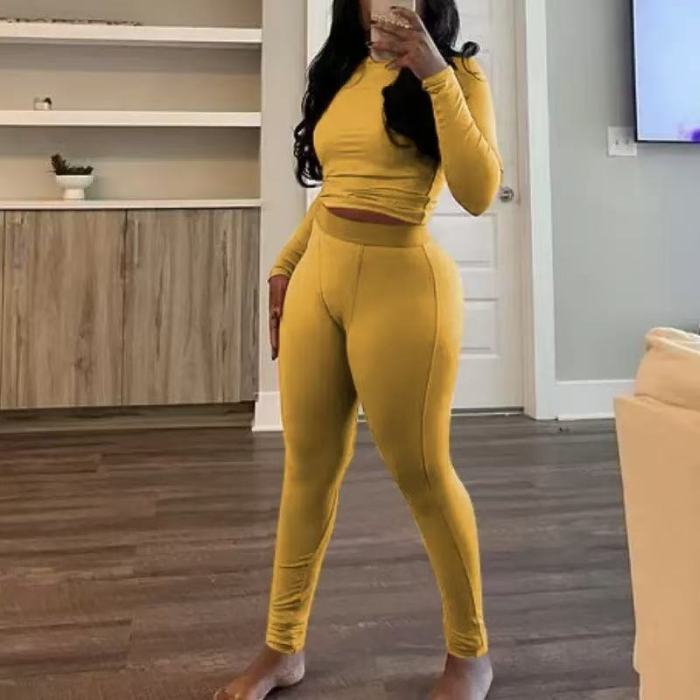 Long Sleeve 2 Piece Casual Set 