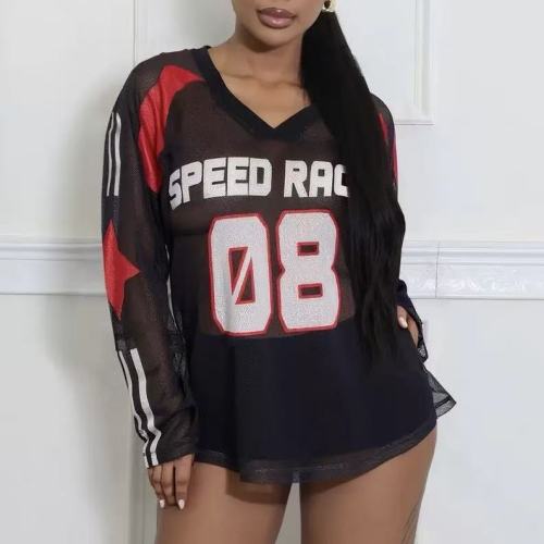 Long Sleeve Mesh Top 