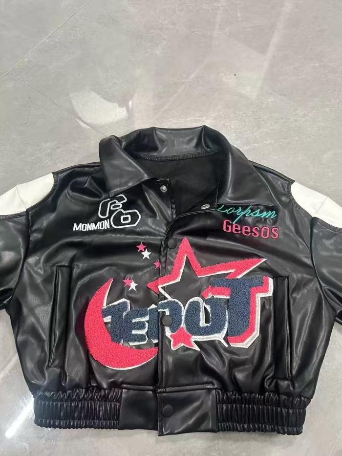 Leather Crop Jacket 