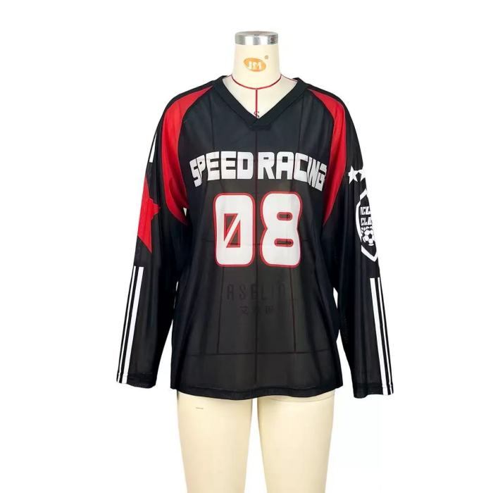 Long Sleeve Mesh Top 