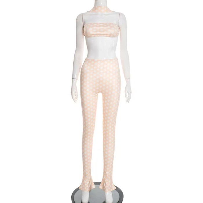 Polka Dot Tube Top Matching Set