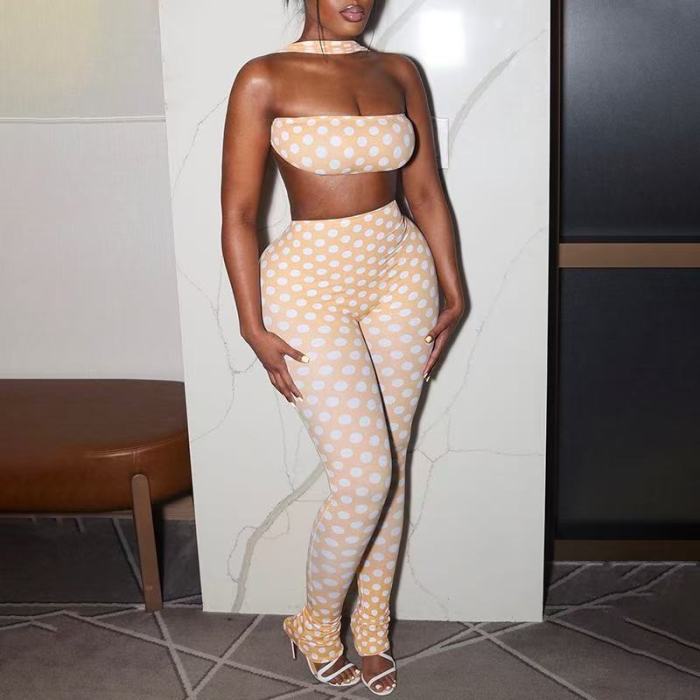 Polka Dot Tube Top Matching Set