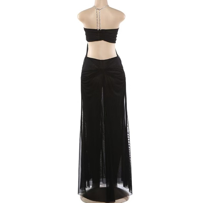 Summer Sexy Mesh Maxi Dress