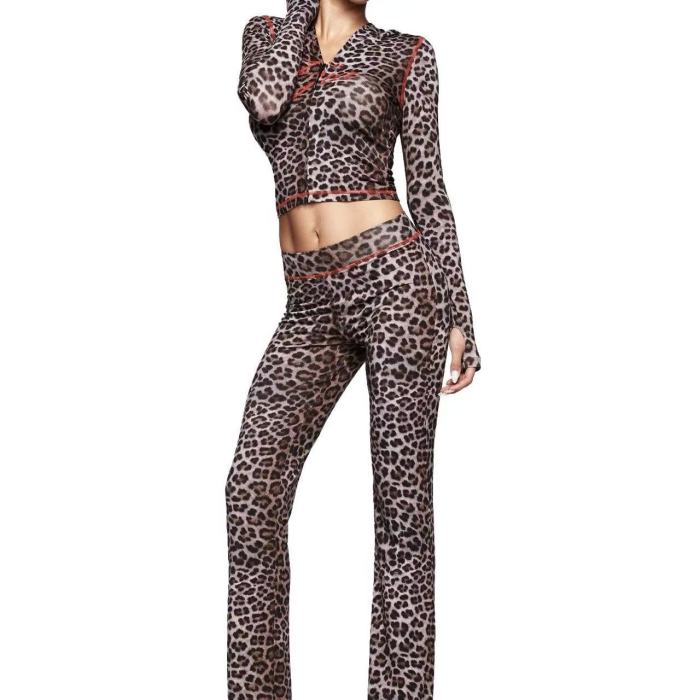 Gia Printed Flare Tracksuit Set