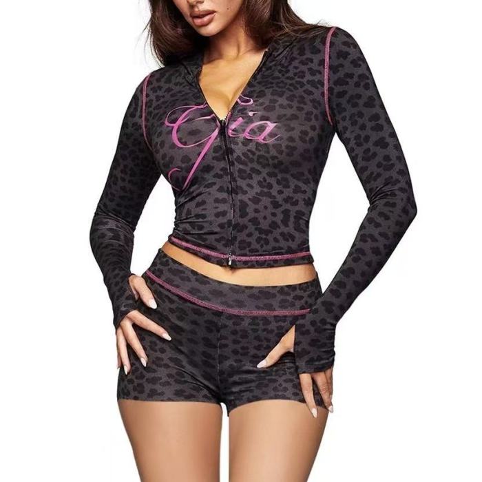 Gia Printed Tracksuit Shorts Set