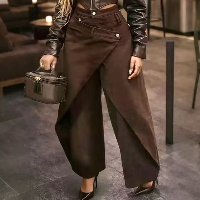 Irregular Wide Leg Jeans