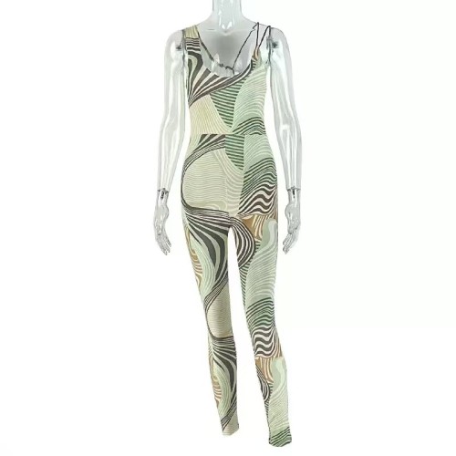 Floral One Piece Jumpsuit 