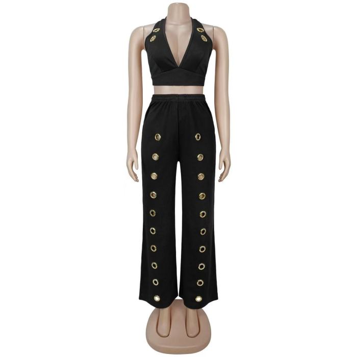 2 Piece Tank Top Straight Pants Set 