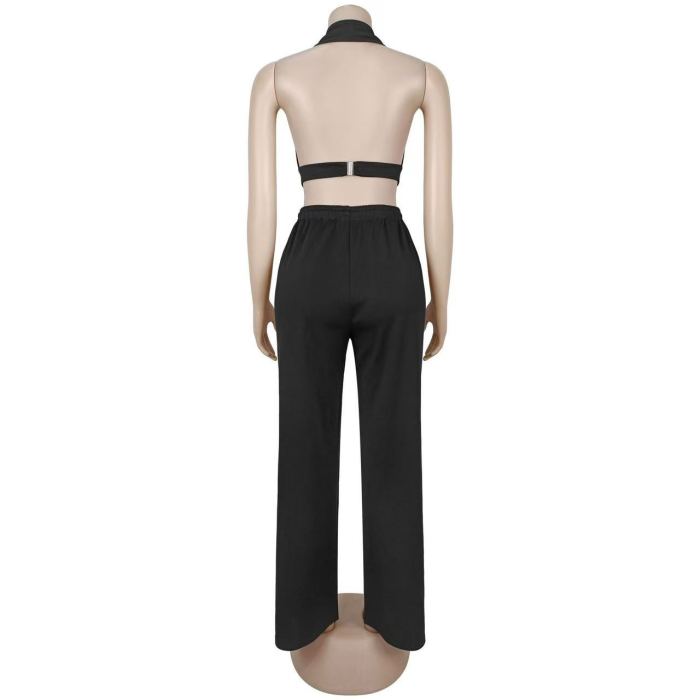 2 Piece Tank Top Straight Pants Set 