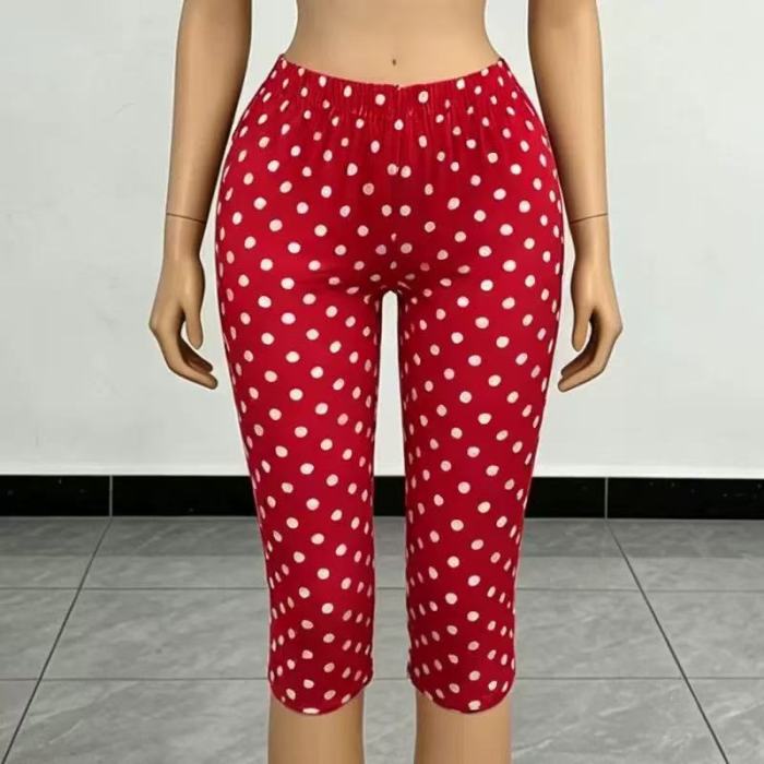Polka Dot Cropped Pants