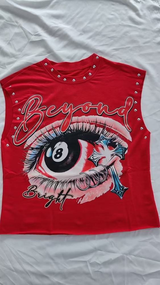 Graphic Rivet Tank Top
