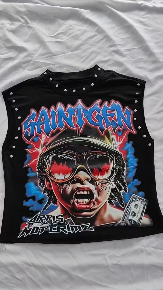 Graphic Rivet Tank Top