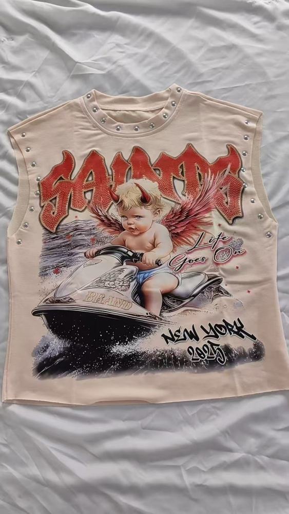 Graphic Rivet Tank Top