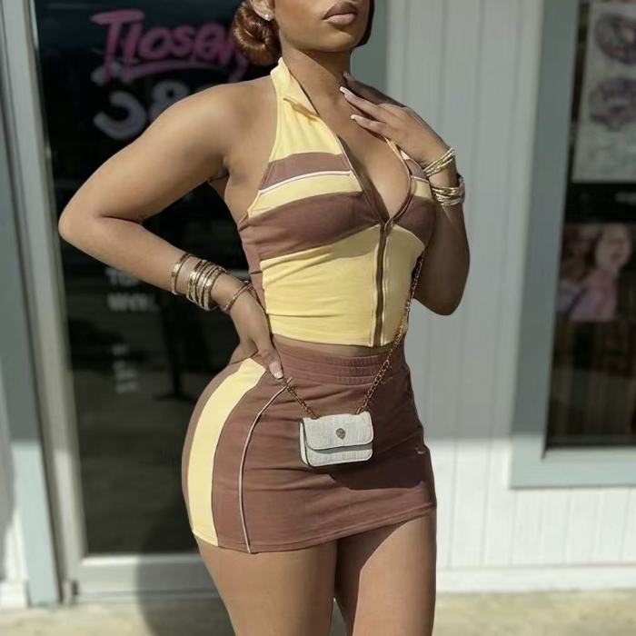 Tank Top With Mini Skirt Set