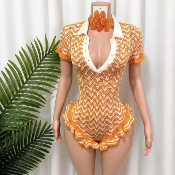 Knitted One Piece Jumpsuit 