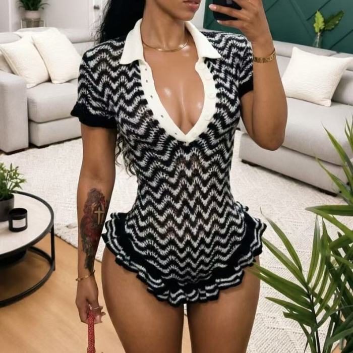 Knitted One Piece Jumpsuit 