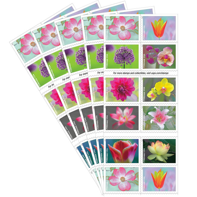 Garden Beauty 2021 USPS Forever Stamps 100 Pcs