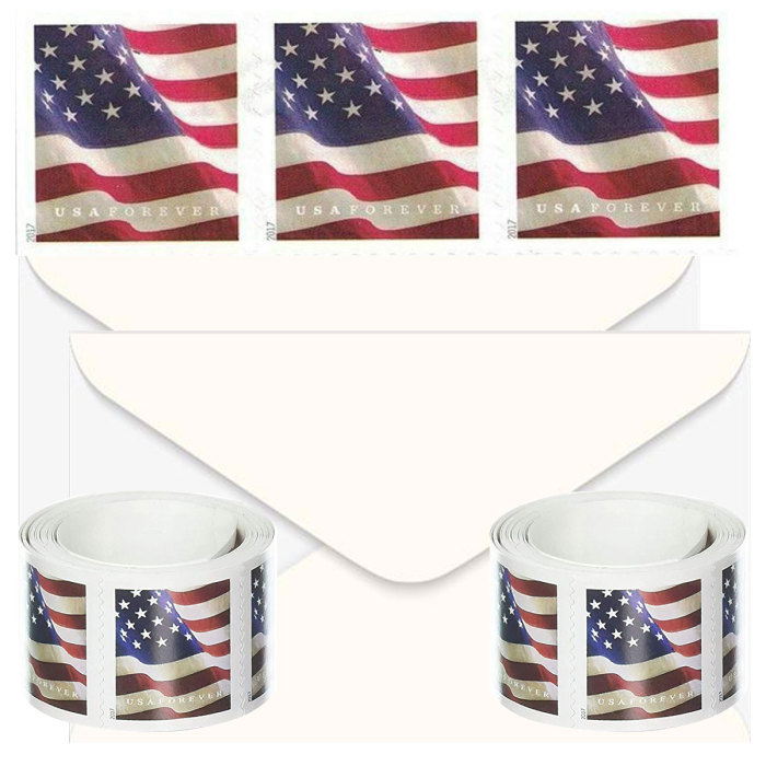 U.S. Flag 2017, 100Pcs/Rolls (500 Pcs)
