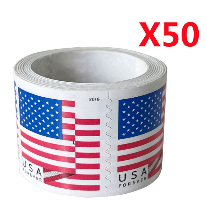 U.S. Flag 2018 First Class Roll of 100  (5000 Pcs)