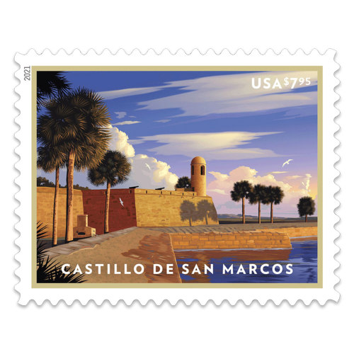 Castillo de San Marcos Priority Mail, 4 Pcs