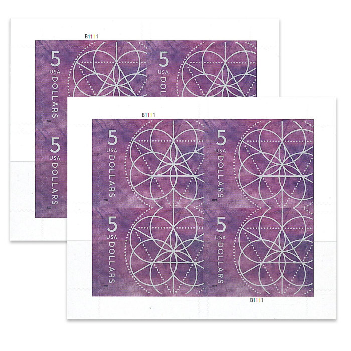 $5 Floral Geometry, 4 Pcs