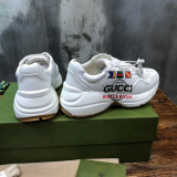 Gucci Men Women Shoes Luxury Brand Fashion Sneakers Rhyton Sneaker with Original Box