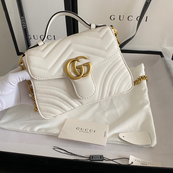 Gucci Womens Bag GG Marmont Mini Top Handle Bag ‎547260 DTDIT 9022