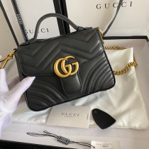 Gucci Womens Bags Shoulder Messenger Bag Luxury Brand GG Marmont Mini Top Handle Bag ‎547260 DTDIT 1000