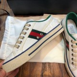 Copy Gucci Womens ManShoes Fashion Type Luxury Brand Leather Gucci Tennis 1977 low top sneaker with Original Box