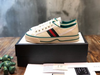 Copy Gucci Womens ManShoes Fashion Type Luxury Brand Leather Gucci Tennis 1977 low top sneaker with Original Box