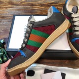 Gucci Distressed Screener Sneakers Men Womens Shoes