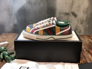 Copy Gucci Womens ManShoes Fashion Type Luxury Brand Leather Gucci Tennis 1977 low top sneaker with Original Box