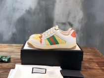 Gucci Distressed Screener Sneakers Men Womens Shoes