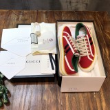 Copy Gucci Womens ManShoes Fashion Type Luxury Brand Leather Gucci Tennis 1977 low top sneaker with Original Box