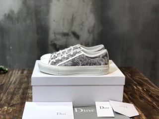 Dior Men Shoes Casual Luxury Brand B23 Low-Top Sneaker Reflective Gray Dior Oblique Canvas