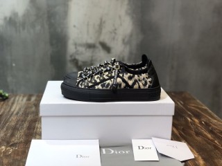 Dior Men Shoes Casual Luxury Brand B23 Low-Top Sneaker Reflective Gray Dior Oblique Canvas