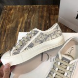 Dior Men Shoes Casual Luxury Brand B23 Low-Top Sneaker Reflective Gray Dior Oblique Canvas