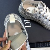 Dior Men Shoes Casual Luxury Brand B23 Low-Top Sneaker Reflective Gray Dior Oblique Canvas