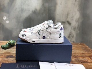 Dior Oblique Jacquard Dior B27 LOW-TOP sneakers Smooth Calfskin shoes