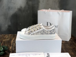 Dior Men Shoes Casual Luxury Brand B23 Low-Top Sneaker Reflective Gray Dior Oblique Canvas