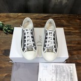 Dior Men Shoes Casual Luxury Brand B23 Low-Top Sneaker Reflective Gray Dior Oblique Canvas