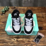 Nike SB Dunk Low Retro White/Black Sneakers Men Womens Shoes with Original Box