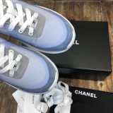 Chanel Women Shoes Sneakers Lace-Up Design Luminous Luxury Brand Sports Shoes with Original Box