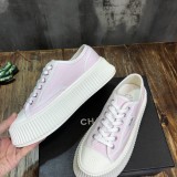 Chanel Casual Sneaker with Laces Low top Cancas Woman Shoes with box Black