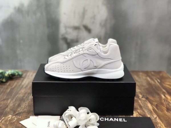 Chanel Women Shoes Sneakers Lace-Up Design Luminous Luxury Brand Sports Shoes with Original Box