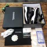 Chanel Men Womens Shoes Sneakers Suede Calfskin & Embroidery Luxury Brand Unisex Design Running Sneakers with Original Box