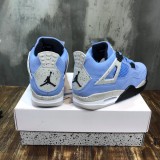 Nike Air Jordan 4 University Blue Sneakers Men Womens Shoes 4822K15 with Original Box